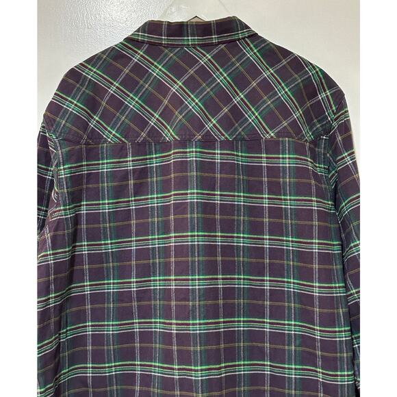 Stio Men's Junction Midweight Flannel Shirt Deep Purple Plaid Size XXL NWT Warm - Picture 11 of 15